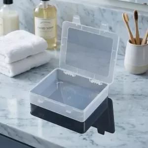 소품정리 수납케이스 18.5x15.5cm 투명보관 케이블정리 다용도