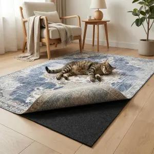 AHENLAR 미끄럼 방지 러그 패드 방수 초대형 면적 36인치 x 59인치 거실용 스키드 펠트 1/8인치 두꺼운