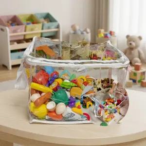 투명수납 다용도가방 장난감정리함 가방보관 정리수납