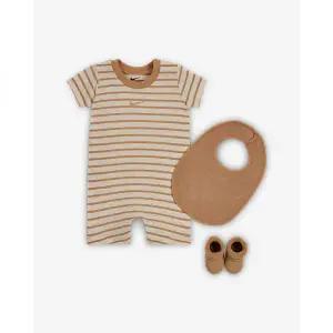 NIKE 나이키 베이비 3피스 롬퍼 및 테리 세트 - 페일 아이보리 - II6465-110 2112855