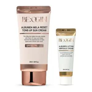 비오진 전인화 알부민 톤업 썬크림 쌩얼 멜라 리셋 50ml+크림25ml