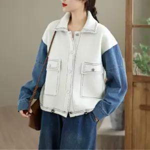 여친 청 가을 캐주얼 재킷 톱 칼라 코트 원픽3