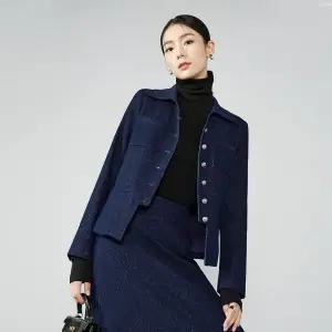 여친 청 빈티지 가을 재킷 통근 워싱 코트 칼라 긴팔 슬림핏 상의 원픽3