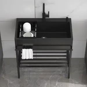 사무실 싱크대 블랙 탕비실 업소용 미용실 씽크볼 소형 베란다 보조수전