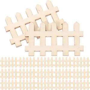 SEWOART 미니 나무 피켓 울타리 1.92 X 1.18 인치 요정 정원 DIY 공예 홈 데코 사진 소품 야외 장식