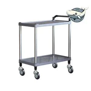 스틸 미용 2단 소형 그레이 실용 식당 정리 가정용카트 주방카트