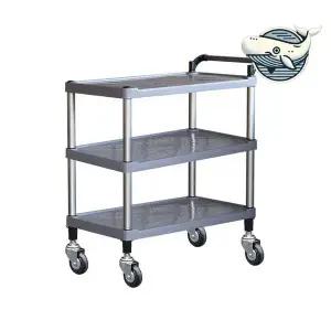다용도 서빙카트 3단 회색 주방 식당 정리 가정용카트 주방카트