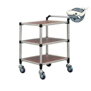 우드 3단 카트 이동 편리한 식당 서빙 수납 가정용카트 주방카트