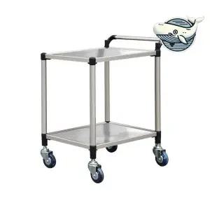 스테인리스 2단 서빙카트 이동식 물류 카트 가정용카트 주방카트