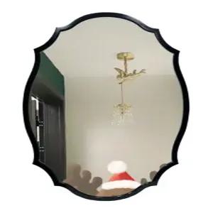 빈티지 led 비정형 프렌치 화장대 벽거울 욕실 교체 거울 엔틱 블랙