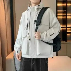 남친 가을 상의 바람막이 점퍼 유행각 후드 코트 커플 OOTD3