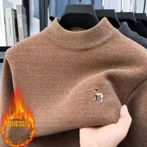 남친 니트 이너 반하이넥 따뜻한 기모 깔끔한 카디건 상의 일체형 폴라 도톰 라운드넥 인기1