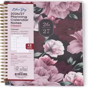 블루 스카이 20262027 주간 및 월간 학년도 플래너 캘린더 2026년 7월 2027년 6월 5.875 x 8.625 유연한