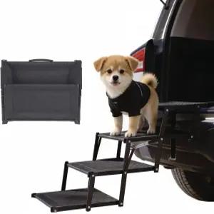 개 계단 4단 접이식 경사로 미끄럼 방지 표면 자동차 SUV 및 트럭용 휴대용 최대 250파운드까지 지원 가능