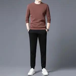 토르 바지 남사친 가을 봄 캐주얼 투피스 긴팔 스포티 후드 벌 티셔츠에 슬림핏 정장 OPH3