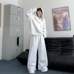 토르 팬츠 남친 가을 세트 빅 칼라 솔리드 크로치 트레이닝 후드 OPH3