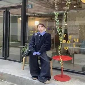 블랙팬서 여성 캐주얼 가을 투피스 페이크 트렌드 상의 숏 자켓 코트 칼라 OPH3