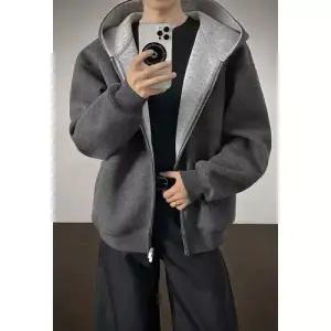 픽호샵 남친 봄 가을 키작남 집업 카디건 상의 후드 꾹3