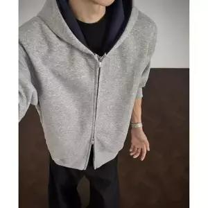 픽호샵 남친 키작남 집업 카디건 후드 봄가을 트렌드 배색 상의 꾹3