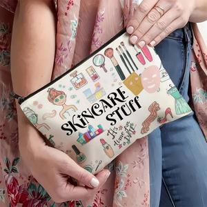 스킨케어 용품 메이크업 가방 - 지퍼가 달린 재미있는 화장품 파우치 필수품 내구성이 뛰어난 무취 정리함