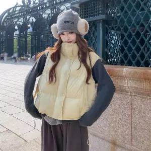 여사친 패딩조끼 오리털 퍼프 다운 조끼 원픽1