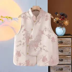 여사친 가을 사선 차이나 나시 카디건 새틴 조끼 원픽3