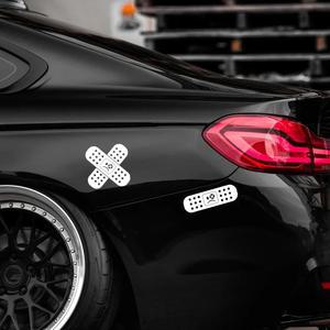 호환 자동차 스티커 PVC 개인화 된 크로스 밴드 보조 방수 자동차 창 데칼 자동차 외관 장식 액세서리