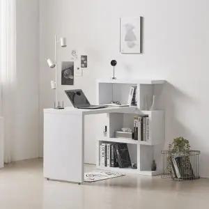 [하프클럽/셀러허브]제이가구 브란스모듈 1200 소형 책상 3단 책장 세트