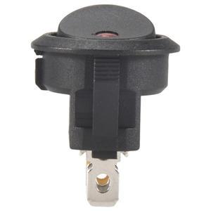 로커 스위치 12V LED 인버터 라운드 SPST ON-OFF 보트 자동차 레드