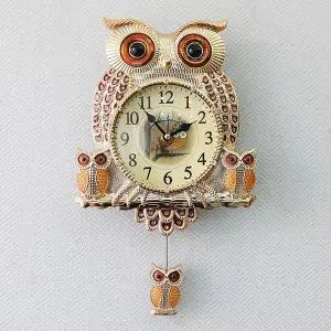 [하프클럽/셀러허브]데일리데코 미니 부엉이 추 벽시계