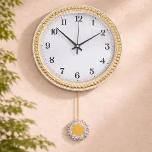 [하프클럽/셀러허브]데일리데코 크리스탈 보석반짝 무소음 추벽시계