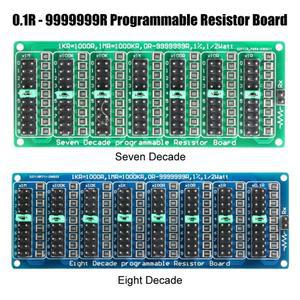 프로그래밍 가능 SMD 저항기 슬라이드 보드 스텝 정확도 1R 1% 1/2 W 모듈 200 7 세븐 디케이드 0.1R - 999