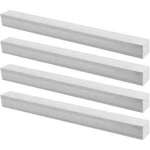 신정은 4팩 1 x 인치 정사각형 알루미늄 막대 12 길이 0 인치/-.05 재고 6061 솔리드 T6511 판 밀 실버