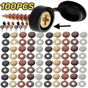 100PCS 플라스틱 손톱 스크류 캡 장식 커버 자동차 너트 보호 셀프 태핑 나사 가구 하드웨어