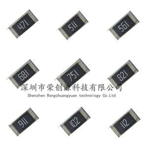 100개/몫 0805 smd 칩 저항기 5% 470R 471 510R 511 561 681 751 821 911 1K 102 1.1K 112 2.0x1.2mm