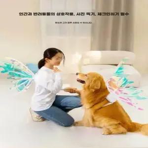 강아지날개 강아지 의상 할로윈코스튬 코스프레 LED 전동 나비날개
