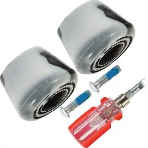 프리티줌 롤러 스케이트 토 스토퍼 브레이크 플러그 세트 나사 및 드라이버 쿼드 교체 가능한 블랙 화이트