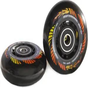 CREAJOY 캐스터보드 립스틱 베어링이 있는 인라인 스케이트 교체 휠 68mm 85A 2개 세트