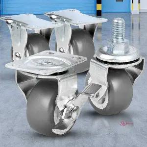 경량 휠바퀴 회색고무 소형 1.5 4개 작은 캐스터opq011