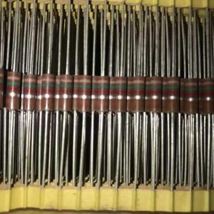 30-100개 솔리드 코어 저항기 AB 컬러 링 1/2W 1.5K