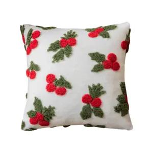 겨울 쿠션 부드러운 솜 레드 하트 패턴