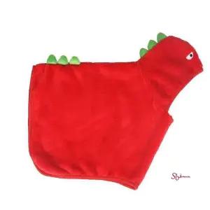 반려견 패턴 목욕 가운 타올 애완견 샤워 공룡 레드 담요vwx308