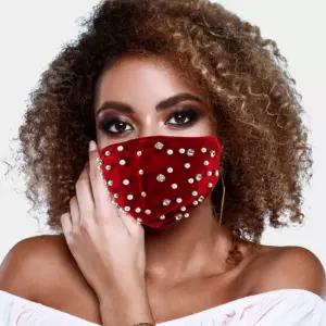 벨벳 진주 큐빅마스크 패션 큐빅펄 필터삽입 ffh5+8ScX