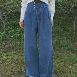 스파이더맨 여친 봄 가을 이른 언발란스 청바지 OPH3