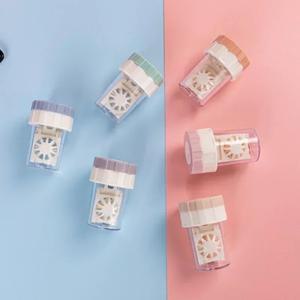 호환상품 휴대용 콘택트 렌즈 청소 도구 컬러 클린 케이스 박스 플라스틱 용기 보관 홀더 안경 액세서리