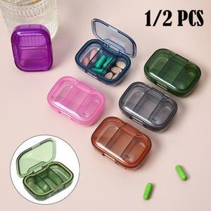 호환상품 1/2PCS 미니 소형 의약품 알약 상자 약 보관 디스펜서 정리함 비타민 정제 케이스 컨테이너 휴대