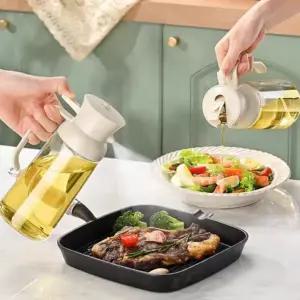 오일 스프레이 용기 자동 개폐 2way 분무기 안개형 500ml 대용량 기름 병 XMJ1+5ASC