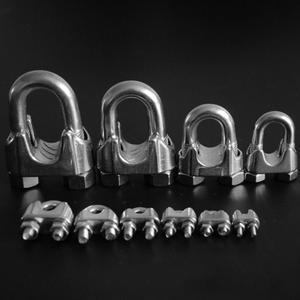 와이어 로프 슬리브 304 스테인레스 스틸 U형 케이블 클립 하드웨어 고정 클램프 볼트 M2 3 4 5 6 8 10 12