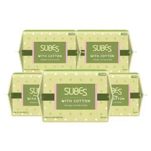 슈베스 위드코튼 유기농 순면커버 생리대 대형 12P x5팩