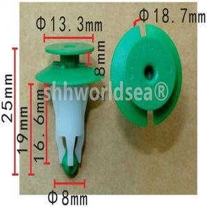 Worldgolden 100pcs 자동 플라스틱 패스너 엔진 왼쪽 전면 구획 커버 아우디 호환 4M0805163 용 헤드 라이